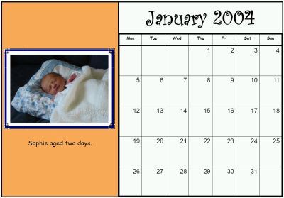 2004 Sophie Calendar